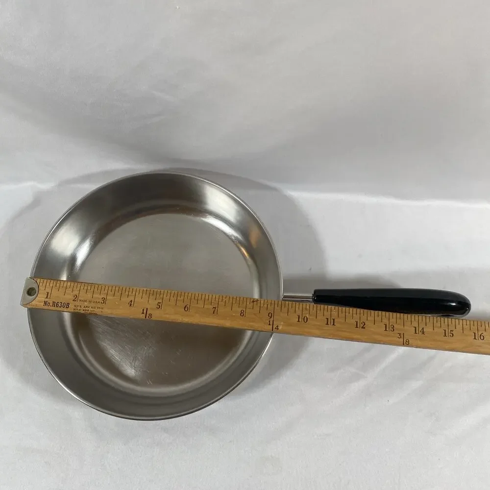 Revere Ware 9” Skillet Frying Pan Lid Copper Bottom Clinton 89 e Stainless Steel
